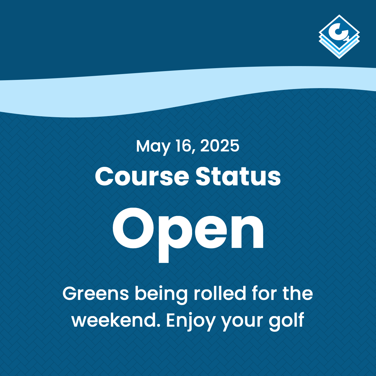 Example waves image showing a golf course update.