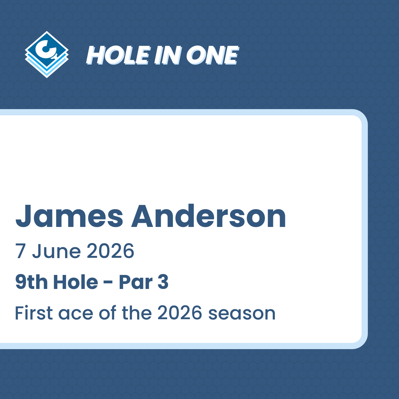 Example capsule image celebrating a hole in one.