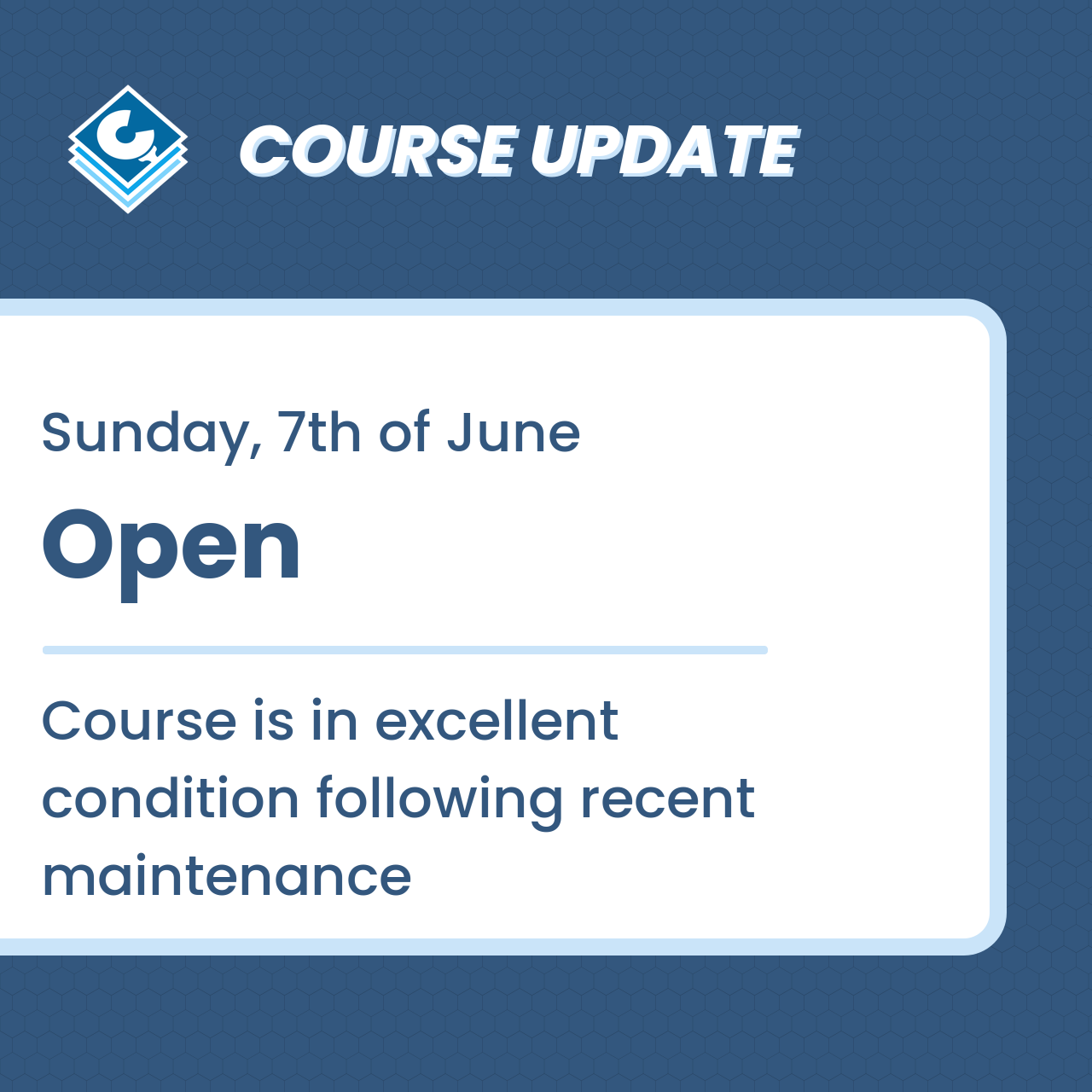 Example capsule image showing a golf course update.