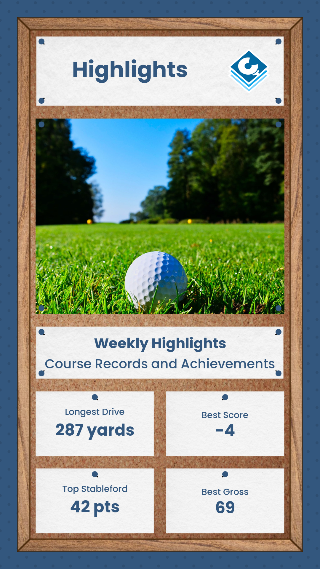 Example pinboard image showing highlights.